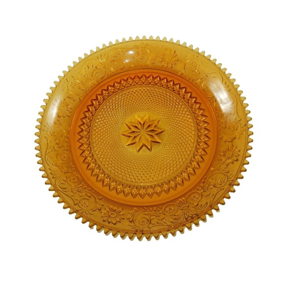 Tiara Exclusive Amber Glass Platter Relish Plate & Egg Serving Platters w/Boxes - Picture 10 of 12